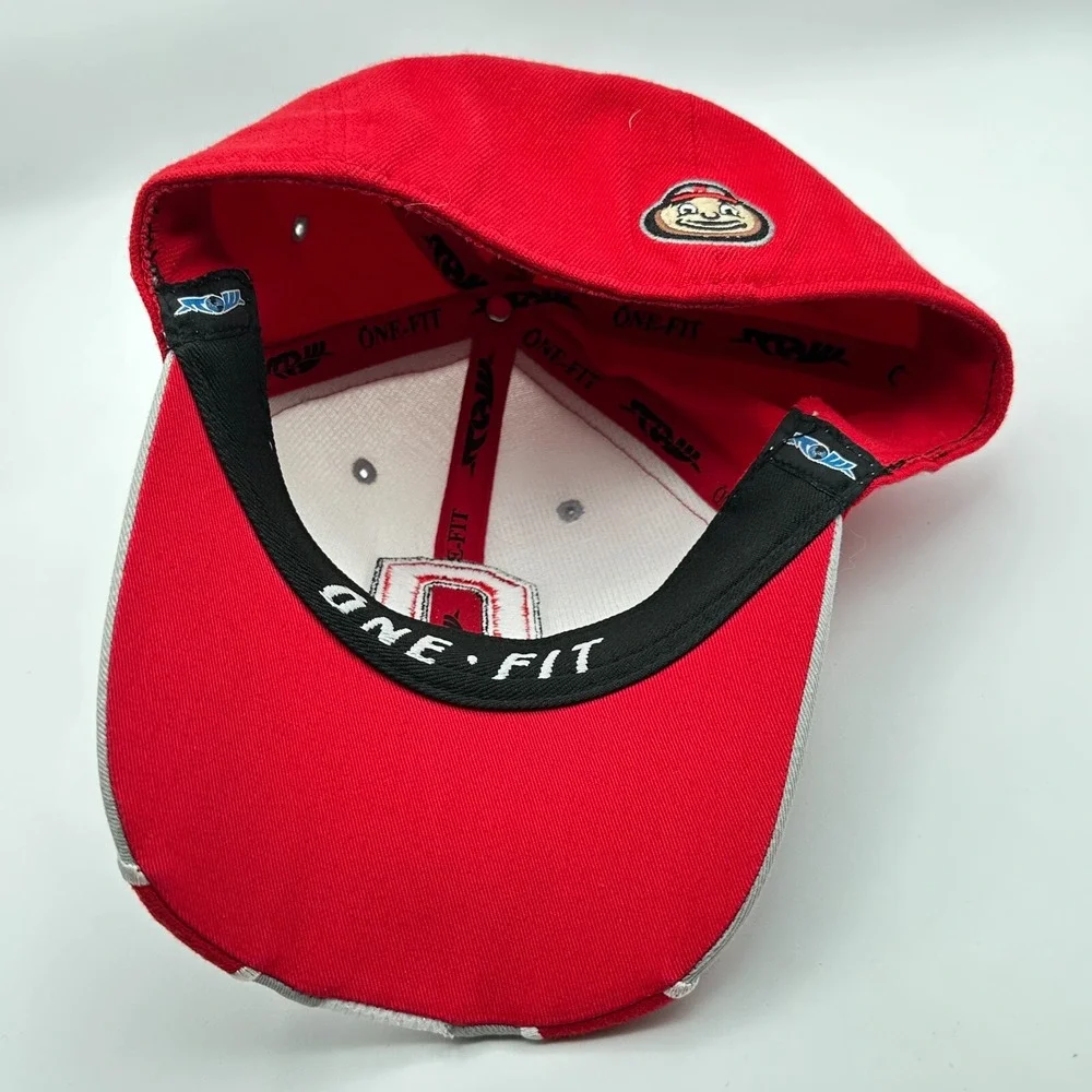 Ohio State Buckeyes Top Of The‎ World Baseball Cap Mens One Fit Red White Fitted